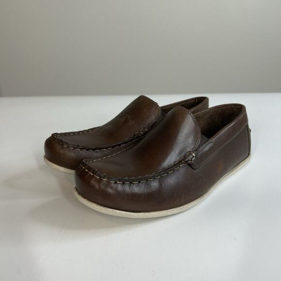 Florsheim Boys Jasper Venetian Loafer Brown Leather Size 6M Big Kid - Picture 1 of 8